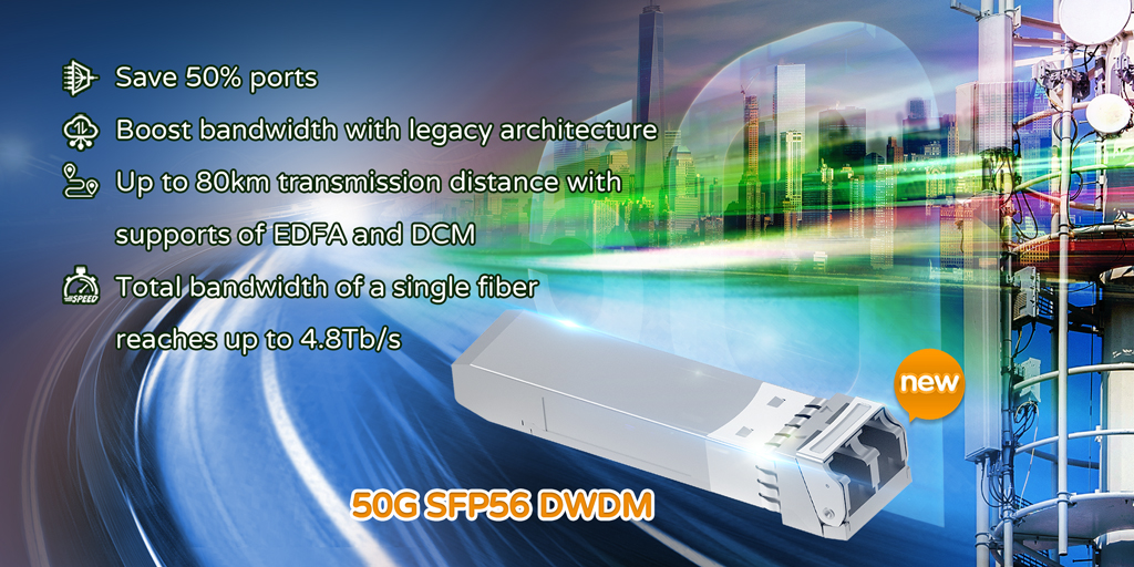 The New Force of 5G Fronthaul – FIBERSTAMP’s 50G SFP56 DWDM Transceivers are coming