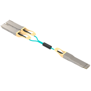 200G QSFP56 To 2x 100G QSFP56 Active Optical Cables 4x50G PAM4, 100Meters(328ft)