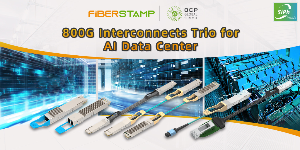 FIBERSTAMP Showcases the 800G Interconnect TRIO at OCP2023/SC2023